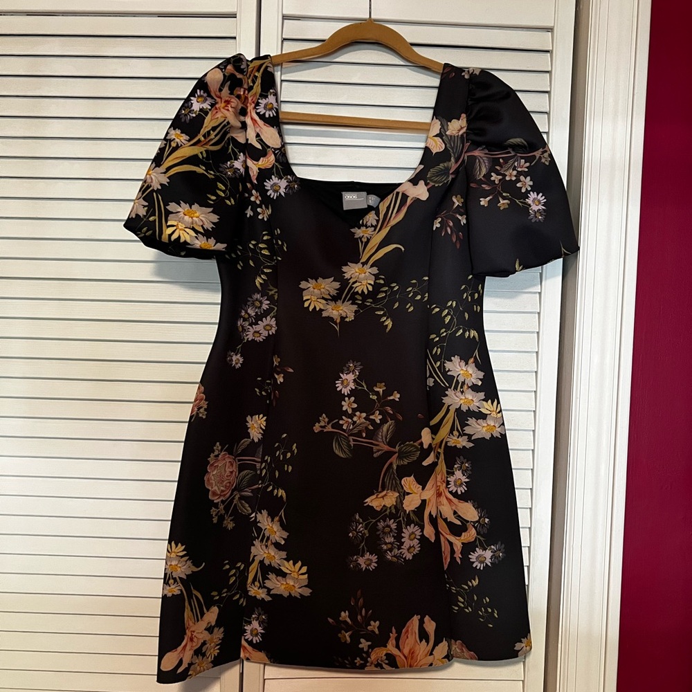 Floral Black Dress